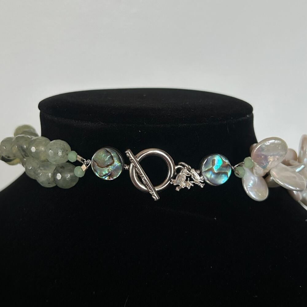 Handmade Artisan Pearl Statement Necklace - Picture 7 of 7